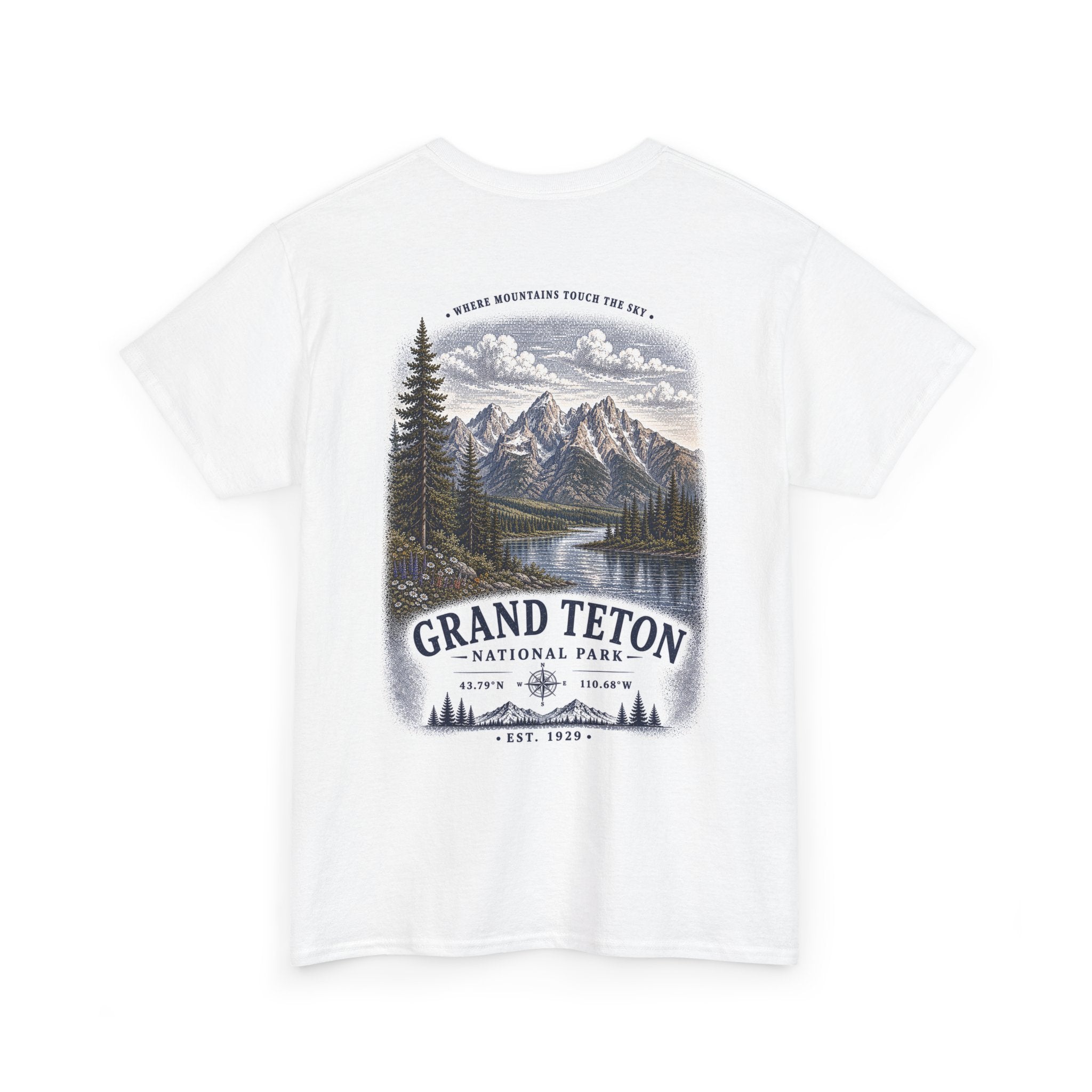 Grand Teton National Park Scenic Mountain & Lake Landscape T-Shirt