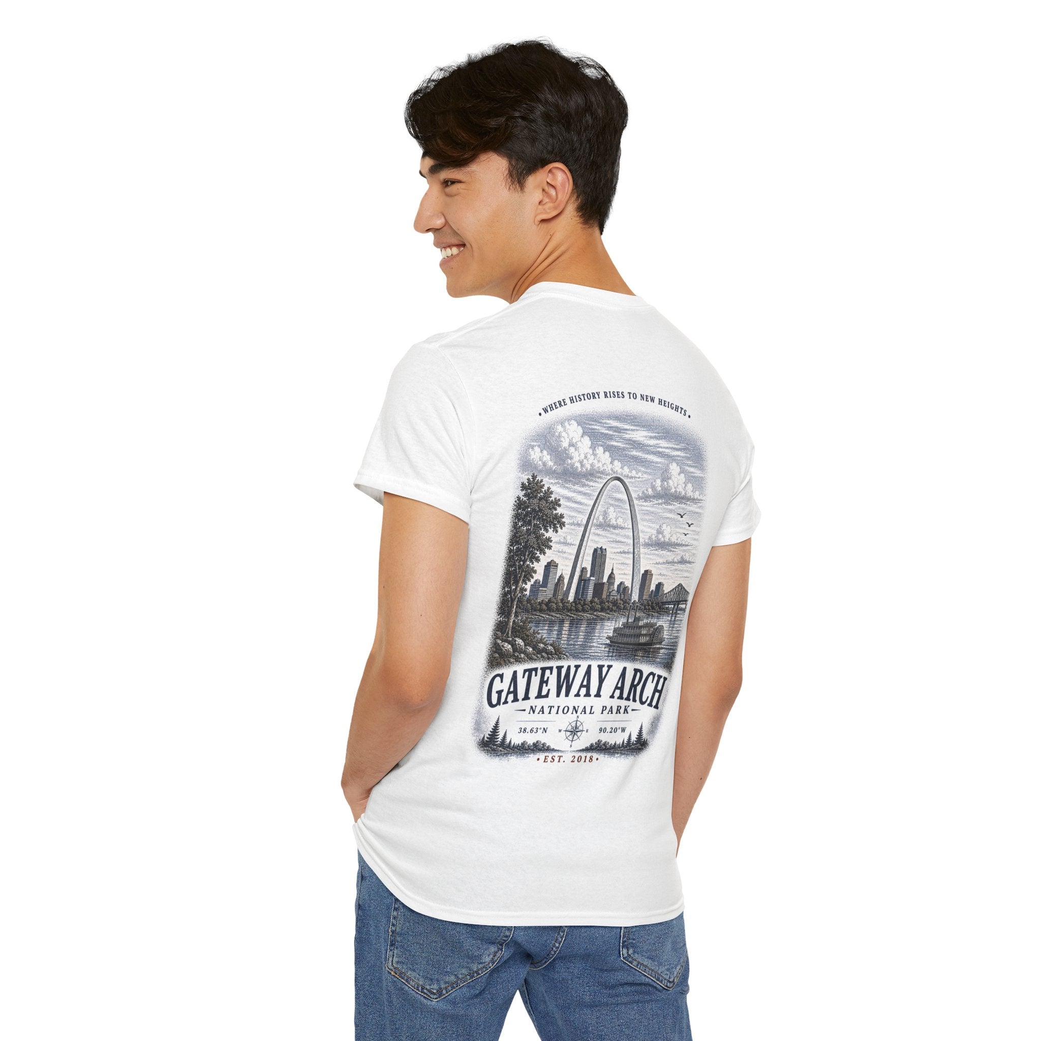 Gateway Arch National Park Scenic Skyline Landscape T-Shirt