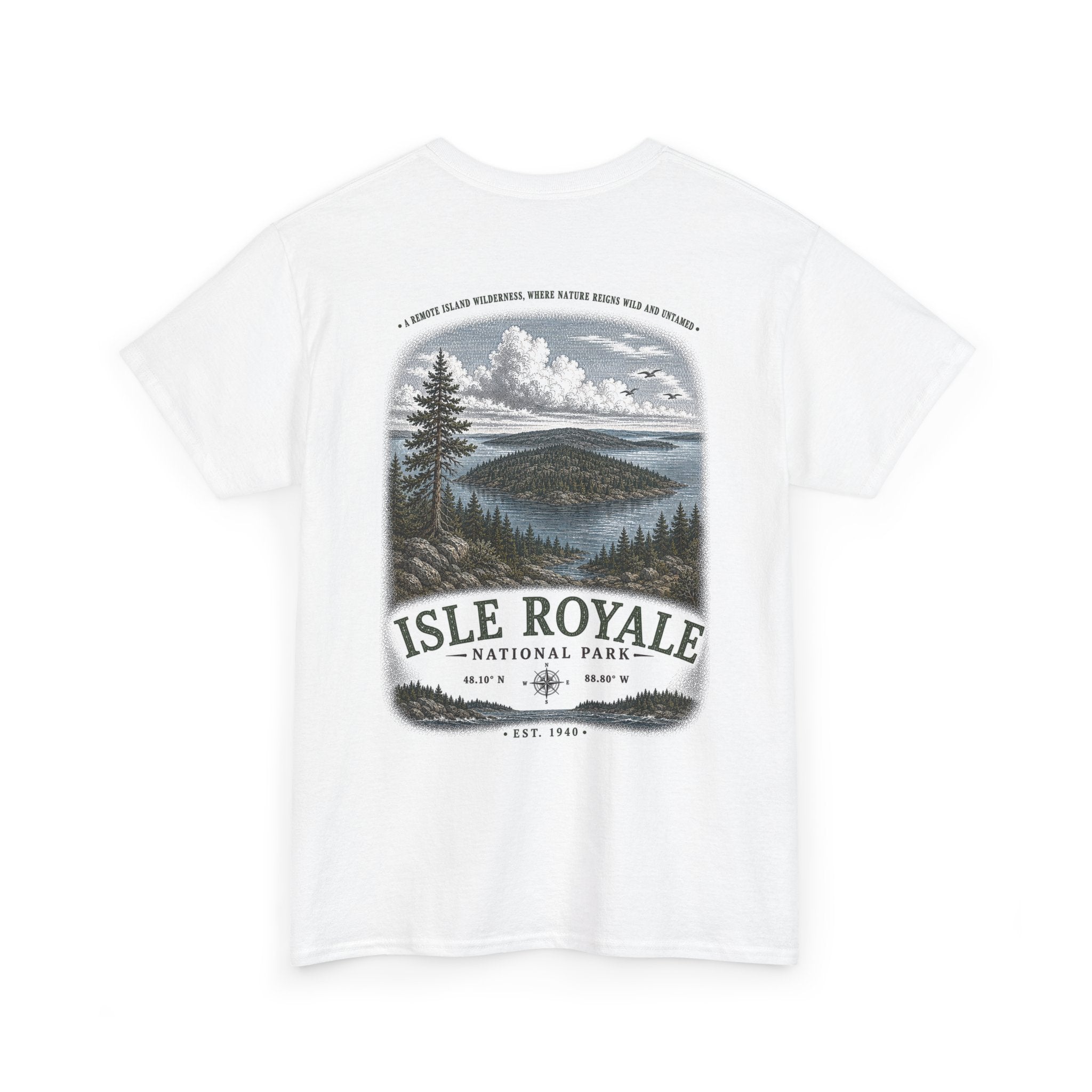 Isle Royale National Park Scenic Lake & Forest Landscape T-Shirt