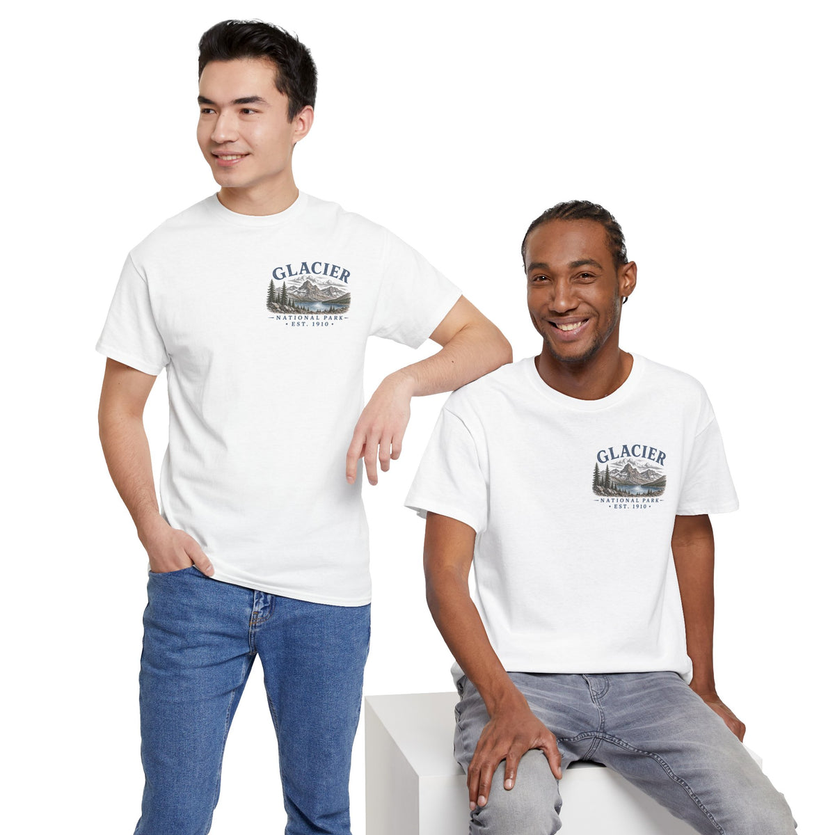 Glacier National Park Scenic Mountain Landscape T-Shirt