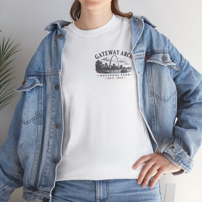 Gateway Arch National Park Scenic Skyline Landscape T-Shirt