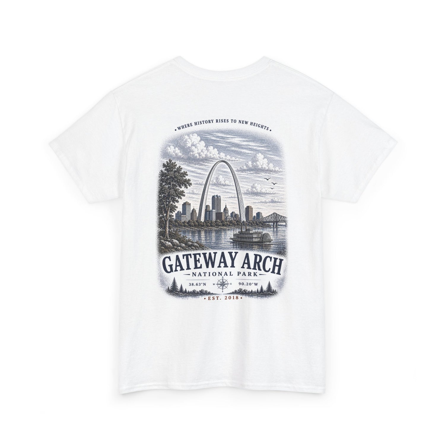 Gateway Arch National Park Scenic Skyline Landscape T-Shirt