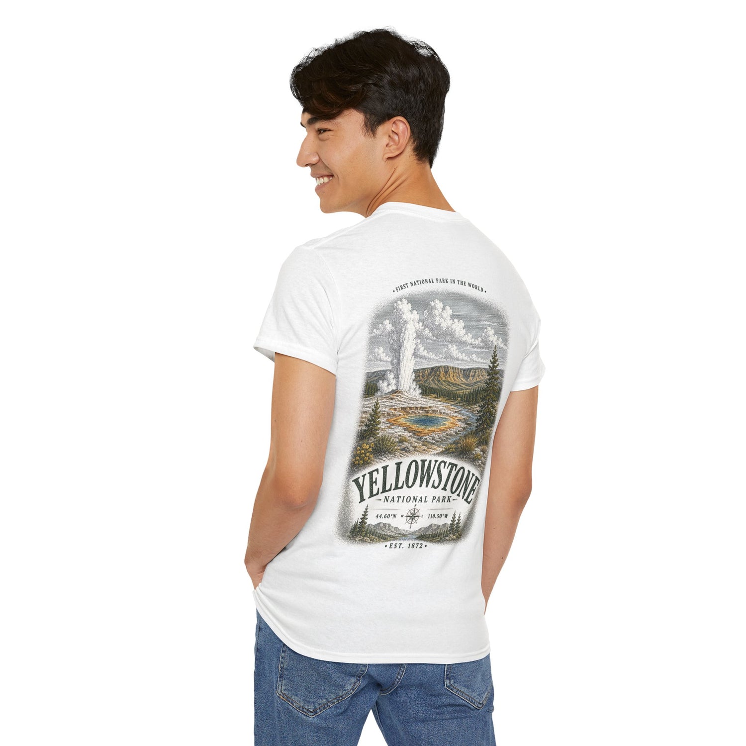 Yellowstone National Park Scenic Geyser Landscape T-Shirt