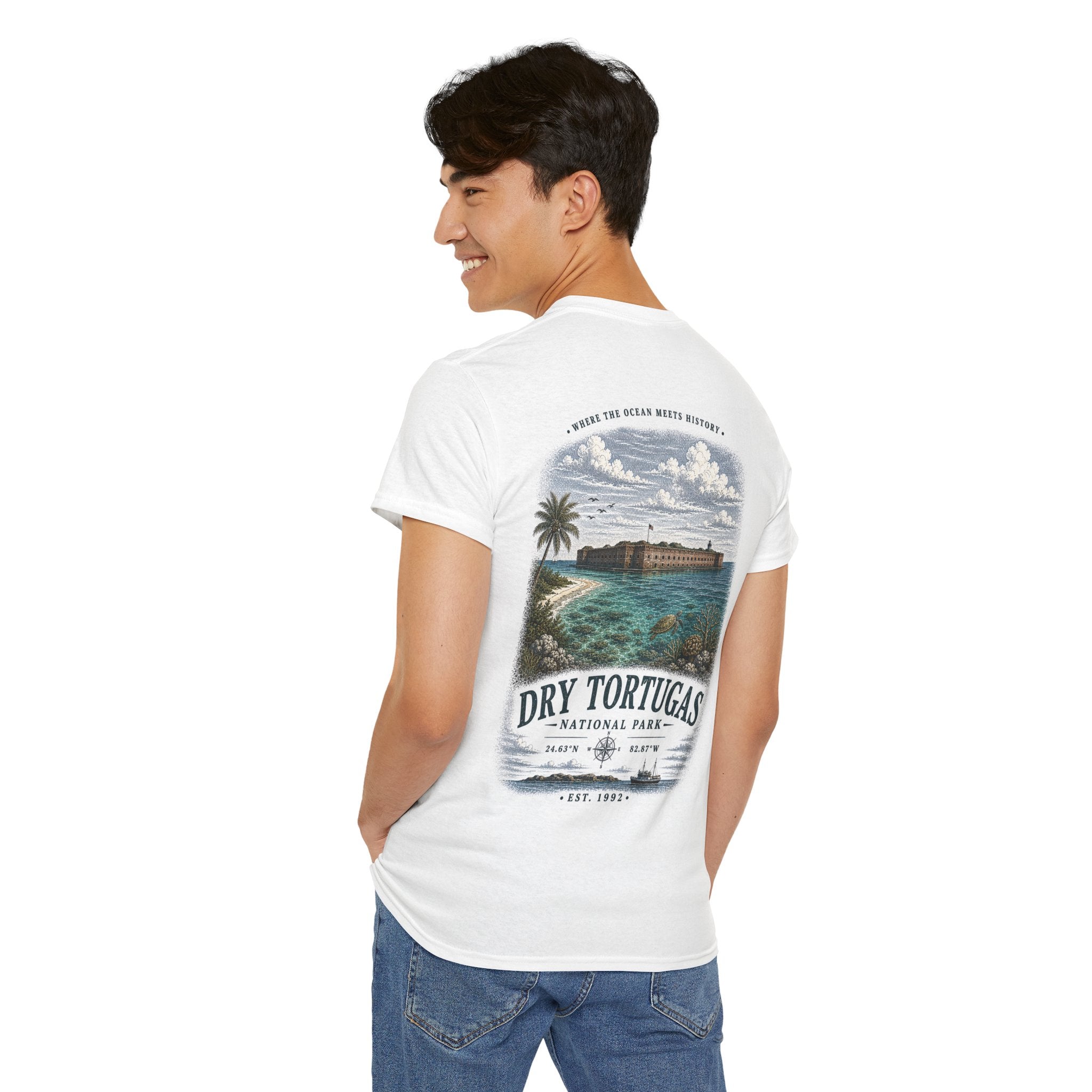 Dry Tortugas National Park Scenic Vintage Beach Landscape T‑Shirt