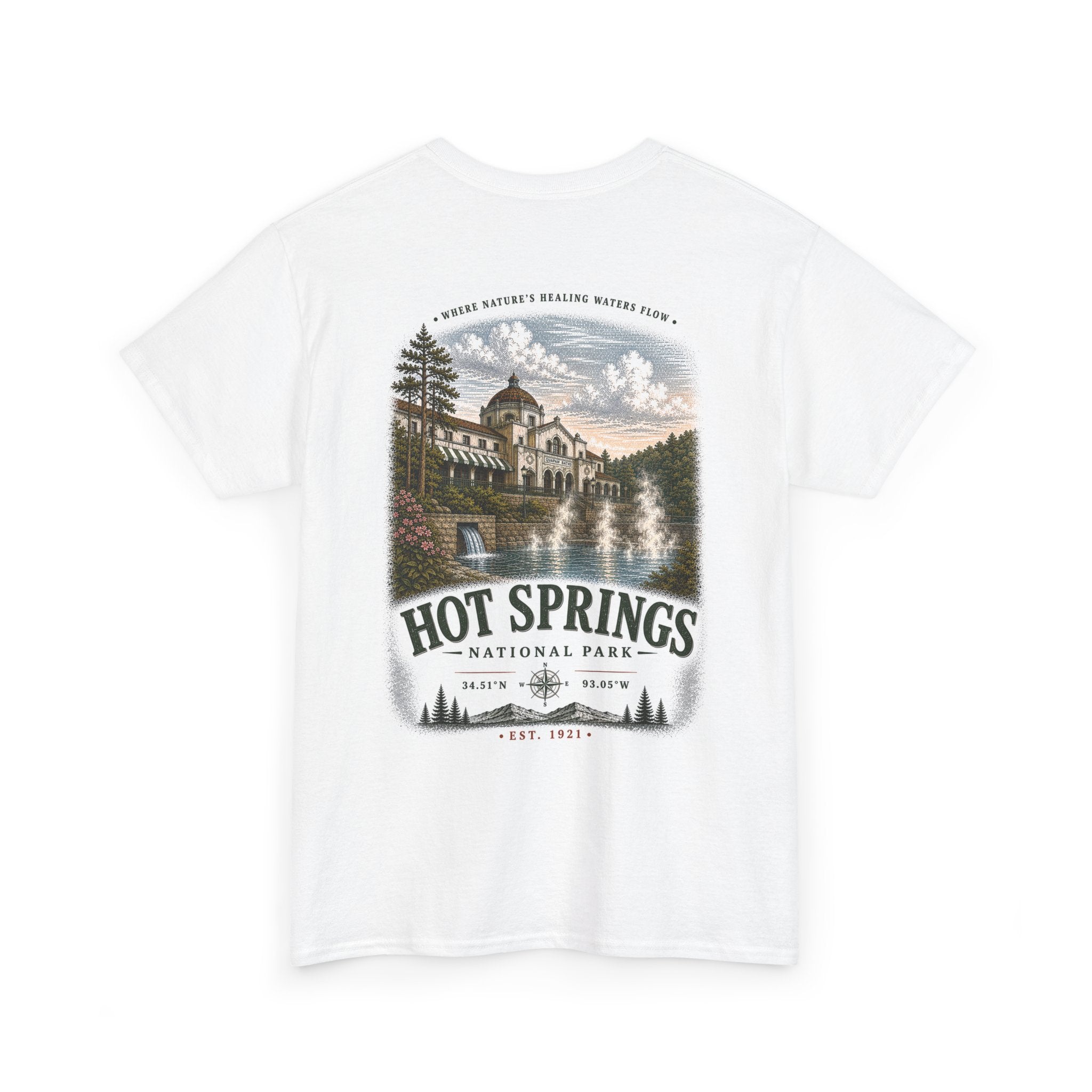 Hot Springs National Park Scenic Nature Landscape T-Shirt