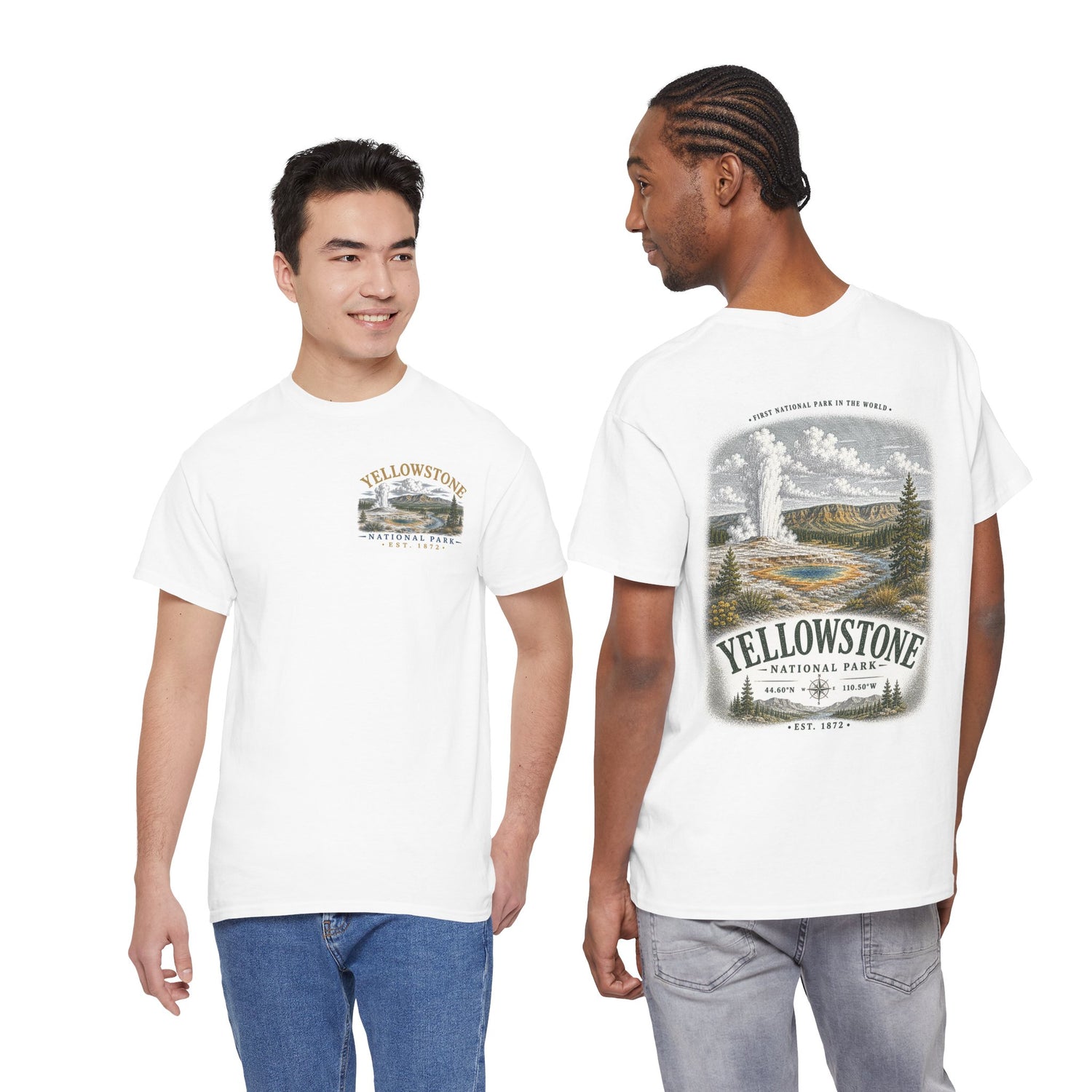 Yellowstone National Park Scenic Geyser Landscape T-Shirt