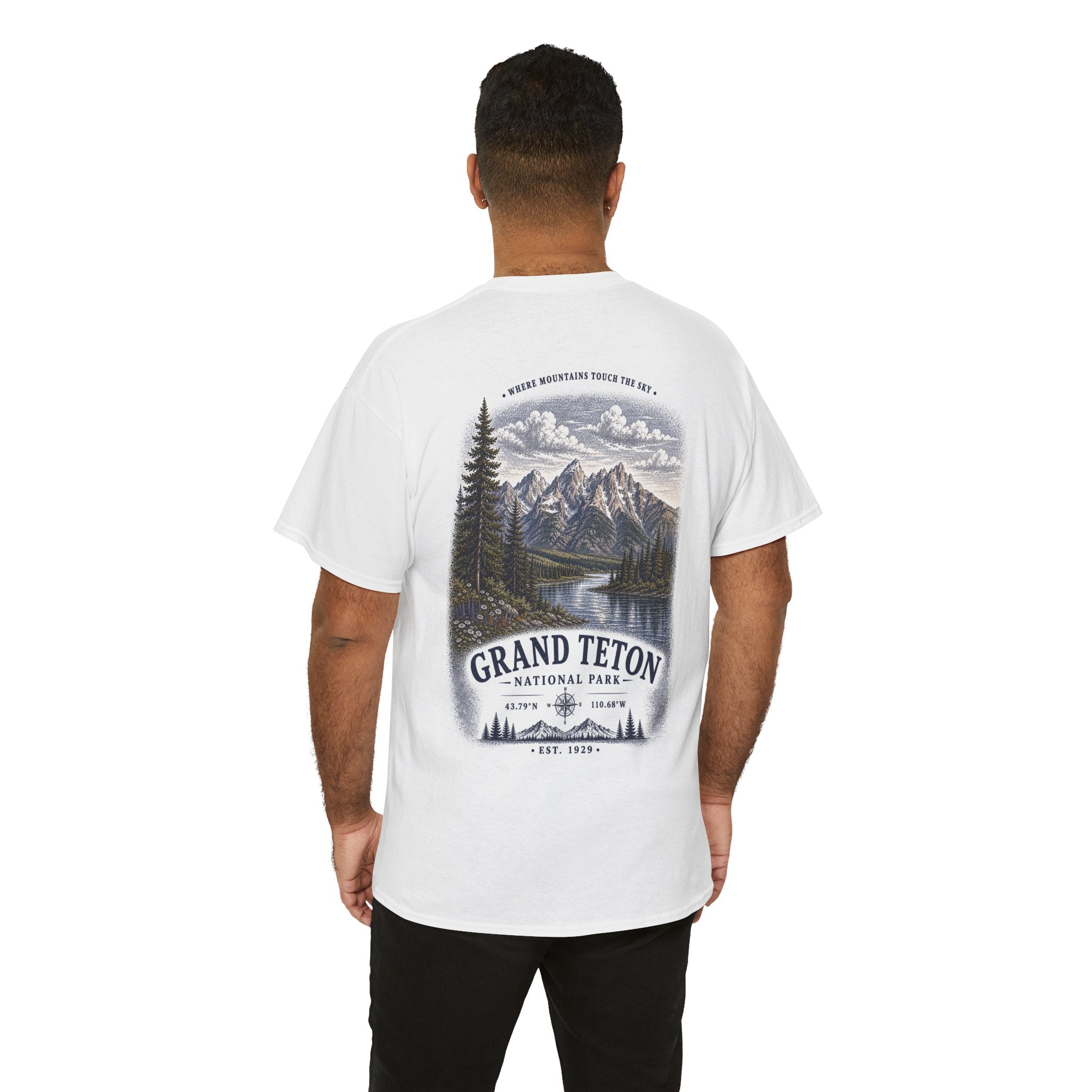 Grand Teton National Park Scenic Mountain &amp; Lake Landscape T-Shirt