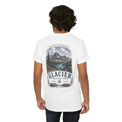 Glacier National Park Scenic Mountain Landscape T-Shirt