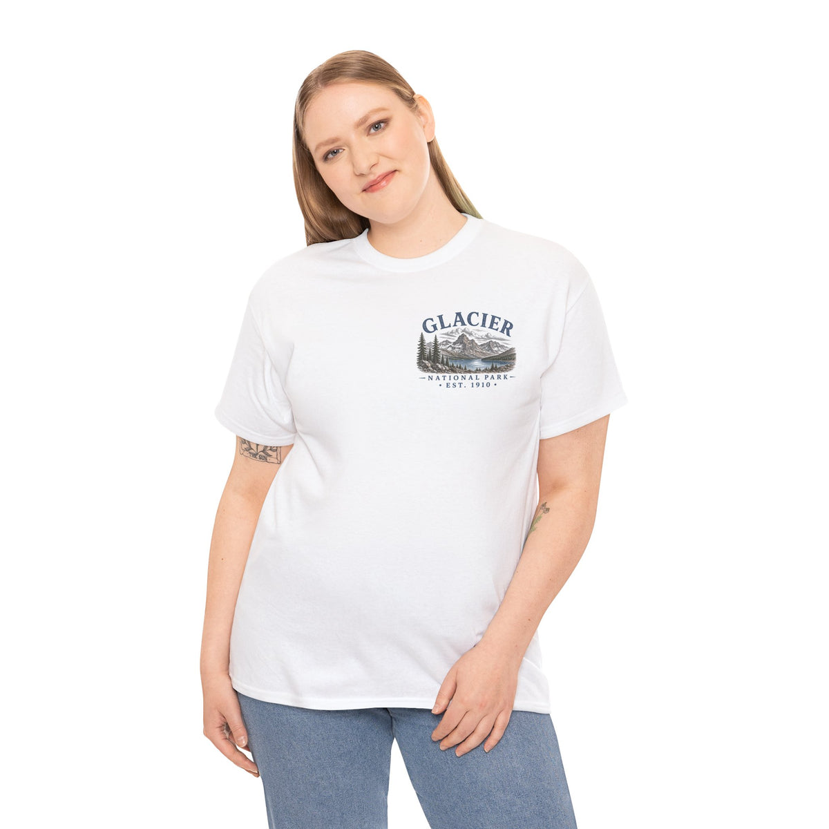 Glacier National Park Scenic Mountain Landscape T-Shirt