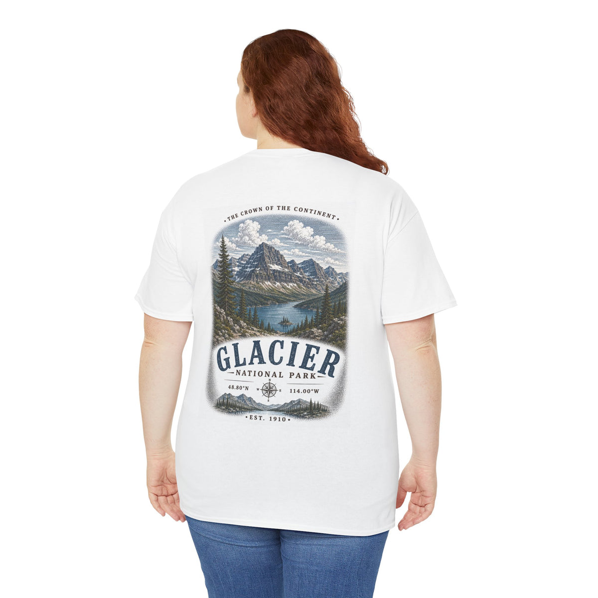 Glacier National Park Scenic Mountain Landscape T-Shirt