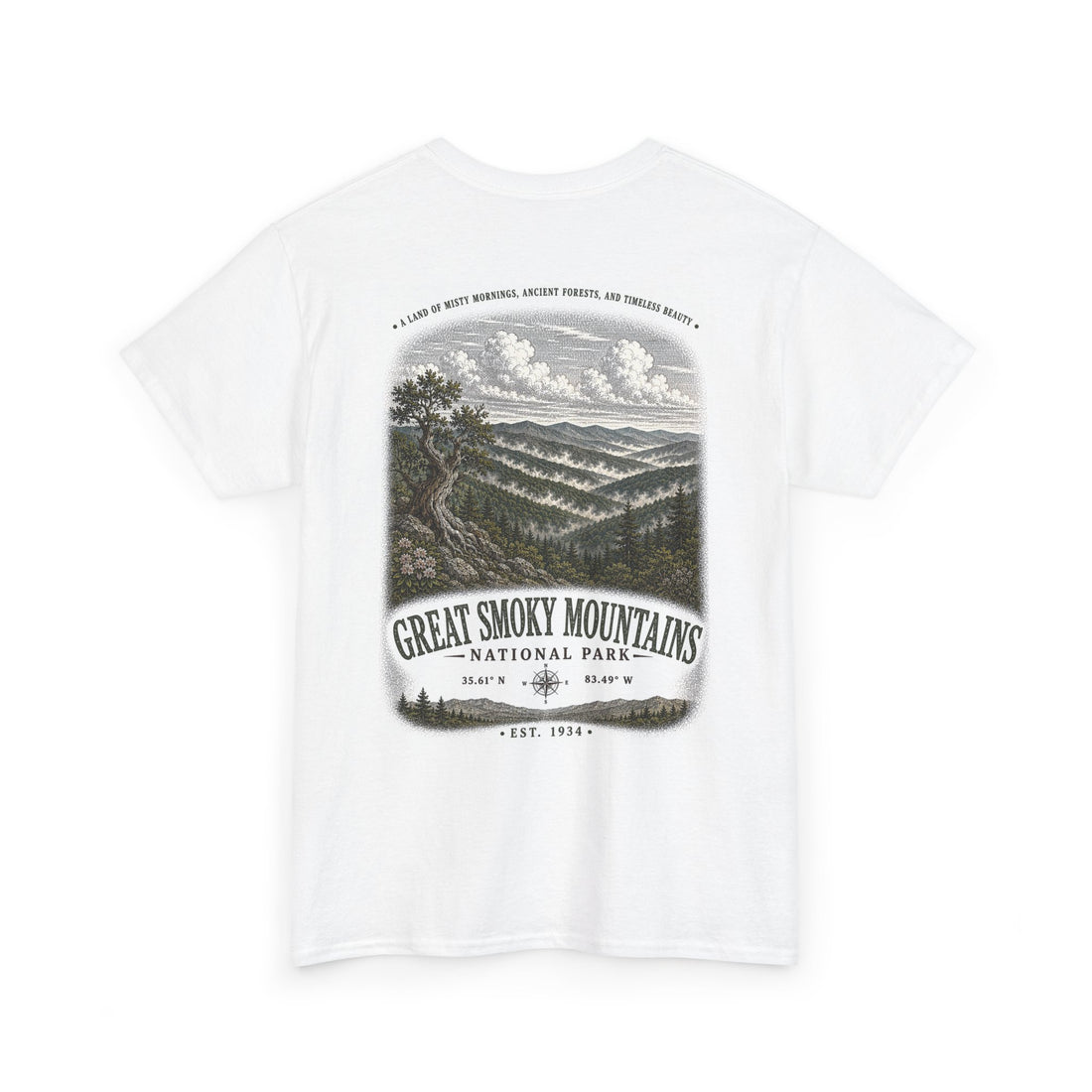 Great Smoky Mountains National Park Scenic Mountain Landscape T-Shirt