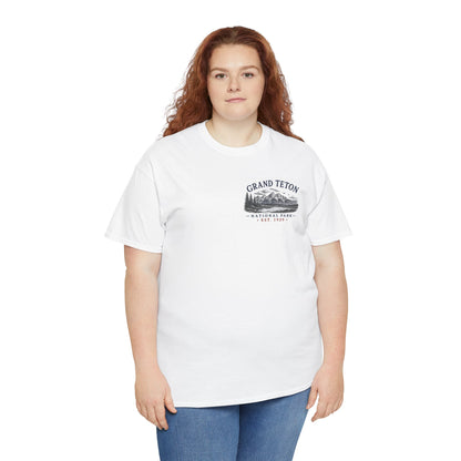 Grand Teton National Park Scenic Mountain &amp; Lake Landscape T-Shirt