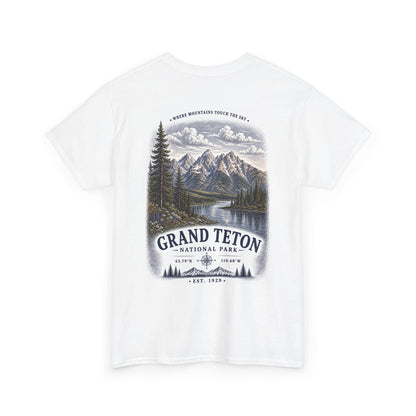 Grand Teton National Park Scenic Mountain &amp; Lake Landscape T-Shirt