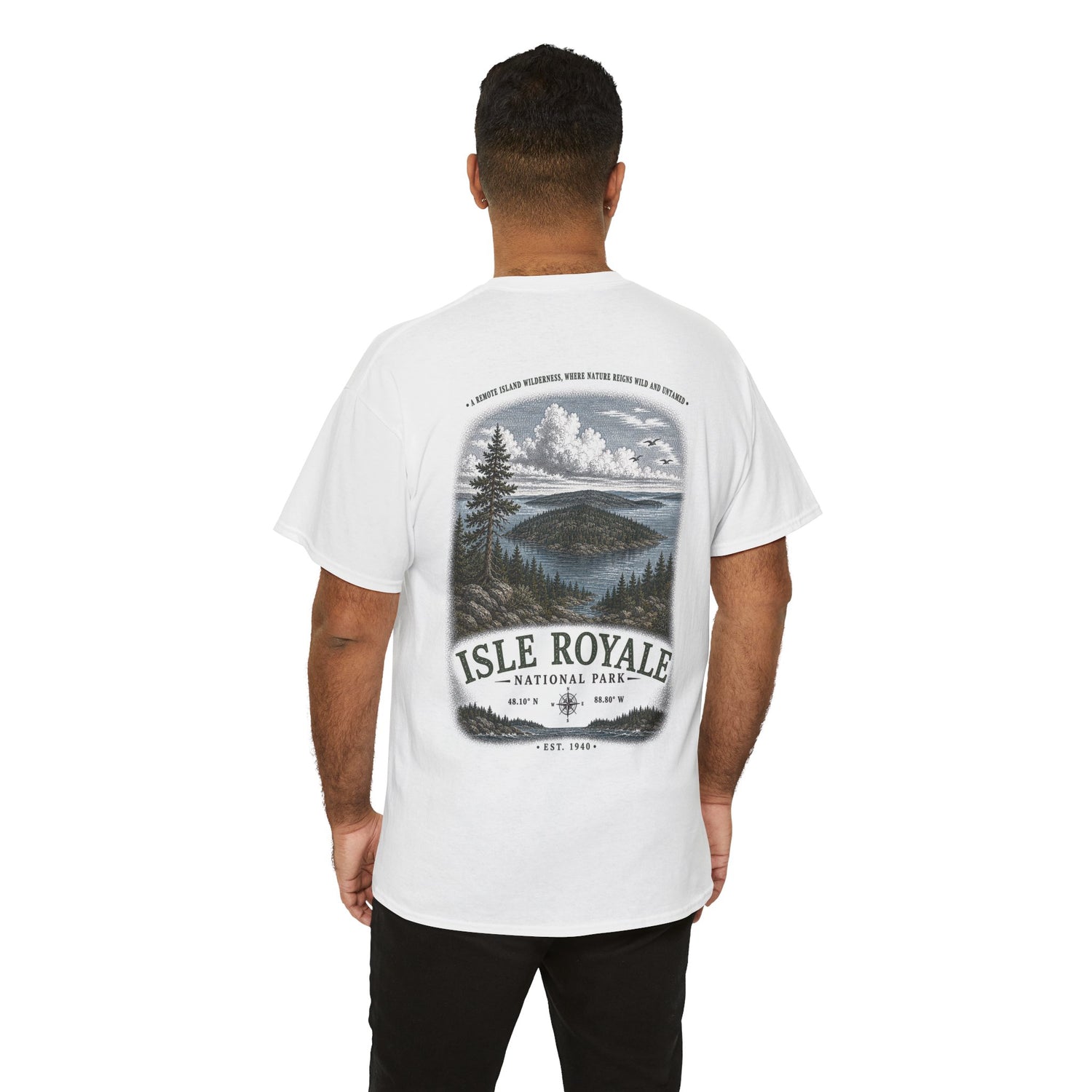 Isle Royale National Park Scenic Lake &amp; Forest Landscape T-Shirt