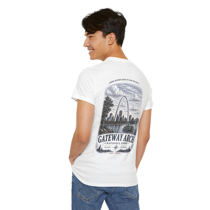 Gateway Arch National Park Scenic Skyline Landscape T-Shirt
