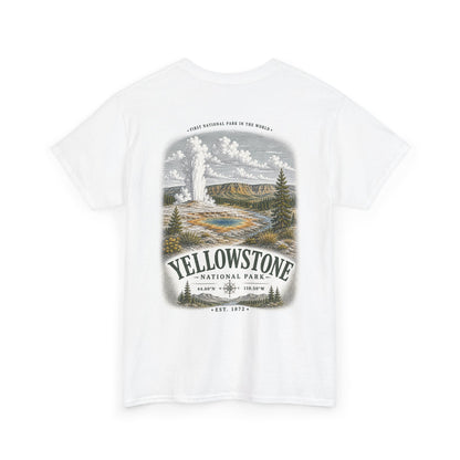Yellowstone National Park Scenic Geyser Landscape T-Shirt