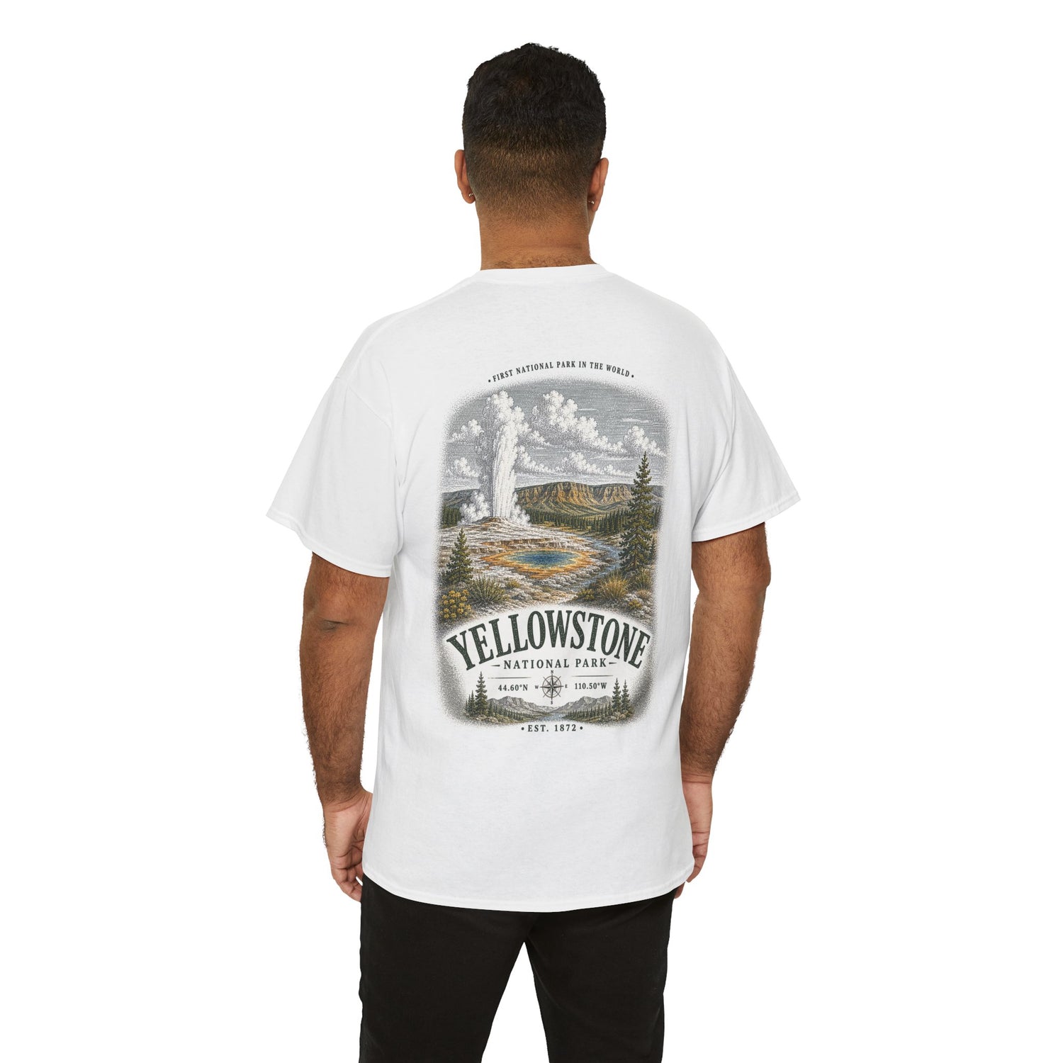 Yellowstone National Park Scenic Geyser Landscape T-Shirt