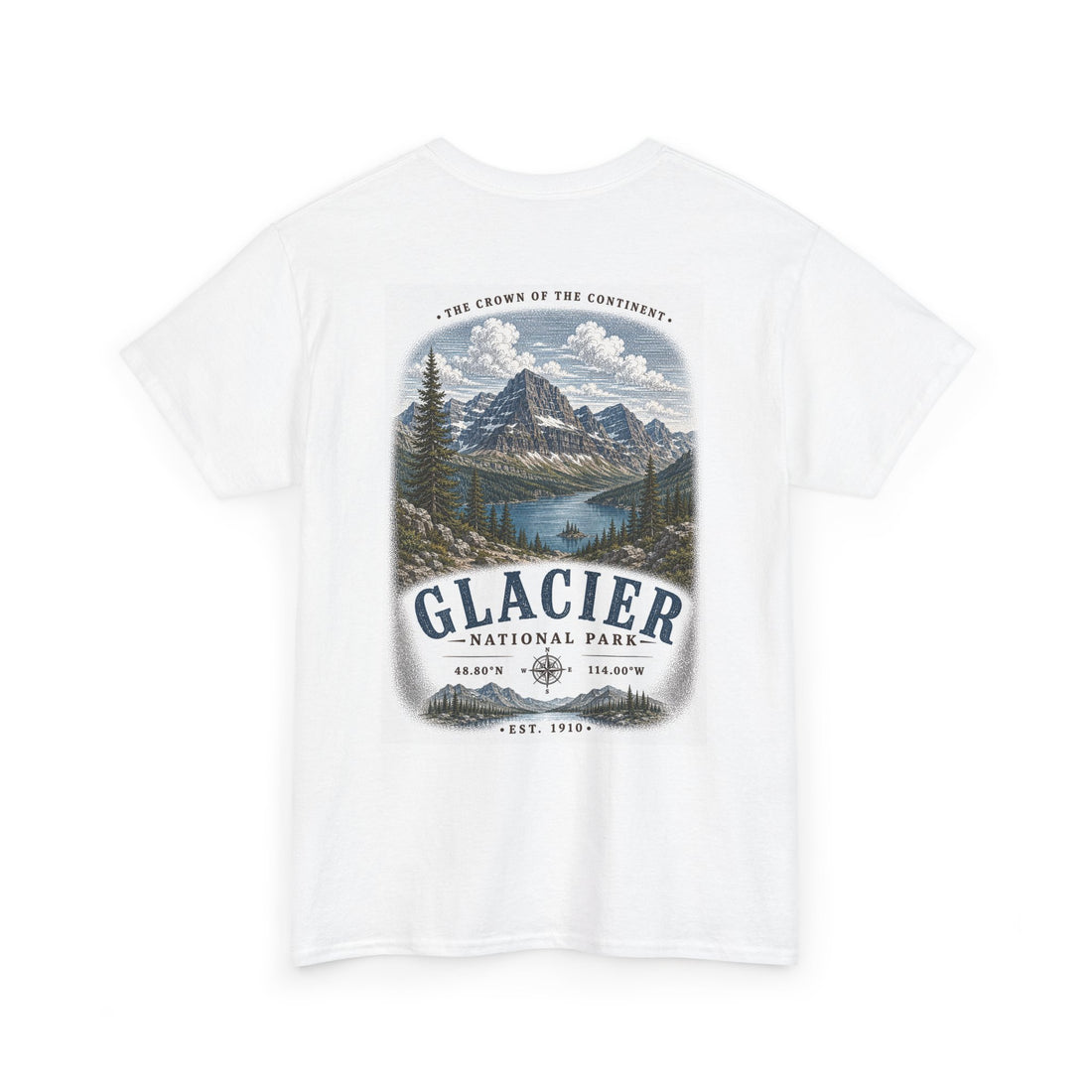 Glacier National Park Scenic Mountain Landscape T-Shirt