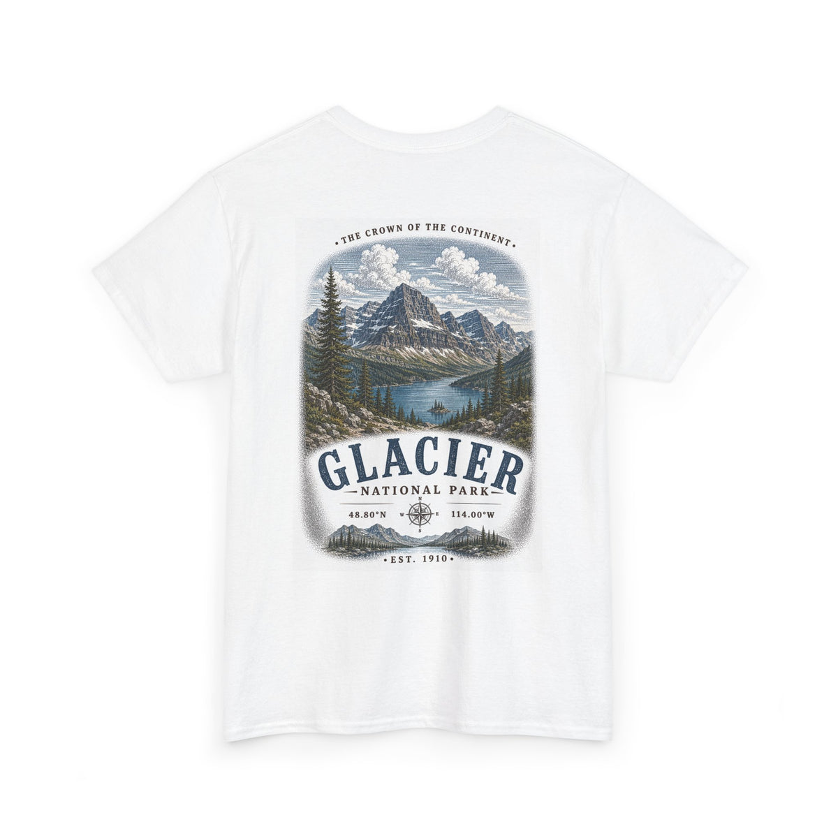 Glacier National Park Scenic Mountain Landscape T-Shirt