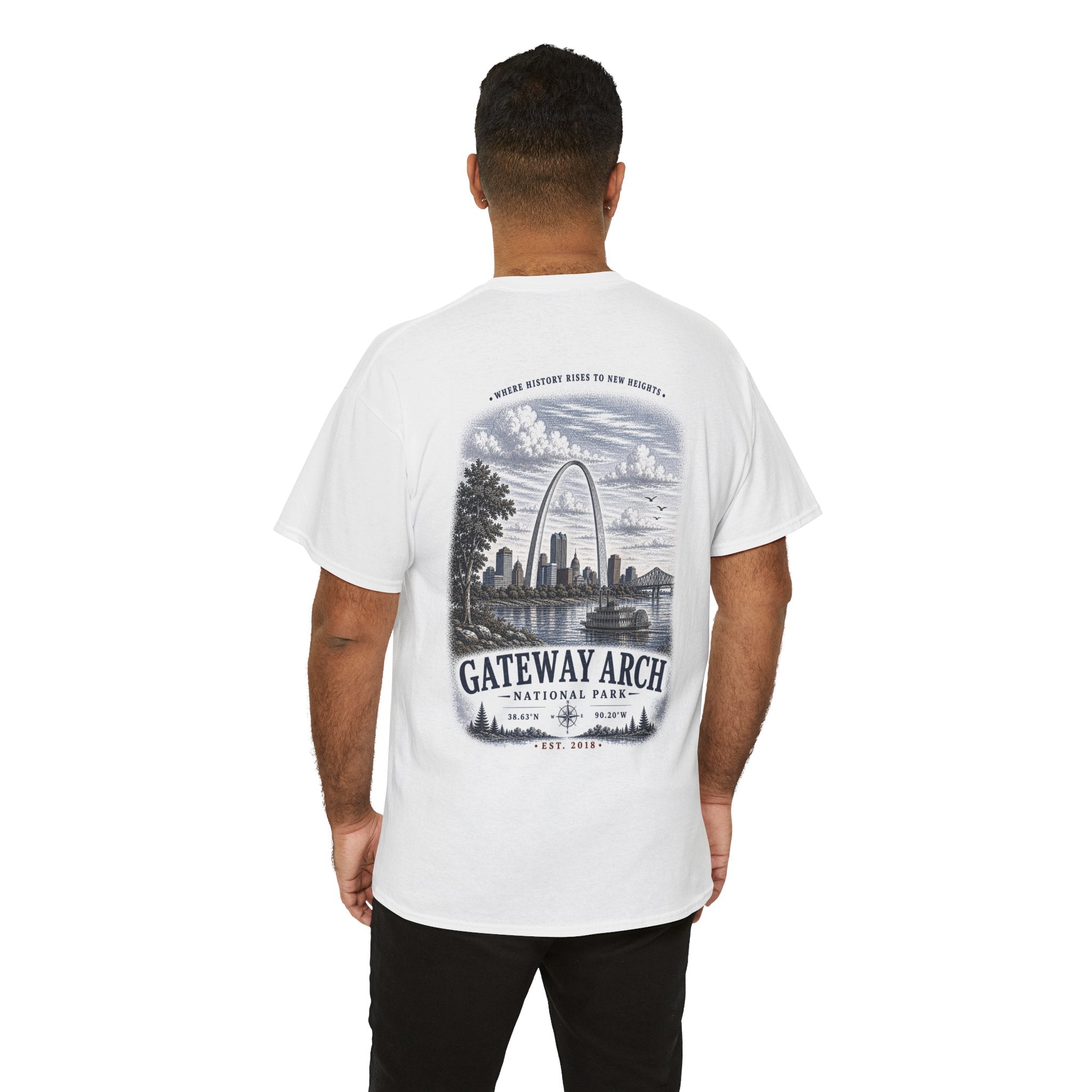 Gateway Arch National Park Scenic Skyline Landscape T-Shirt