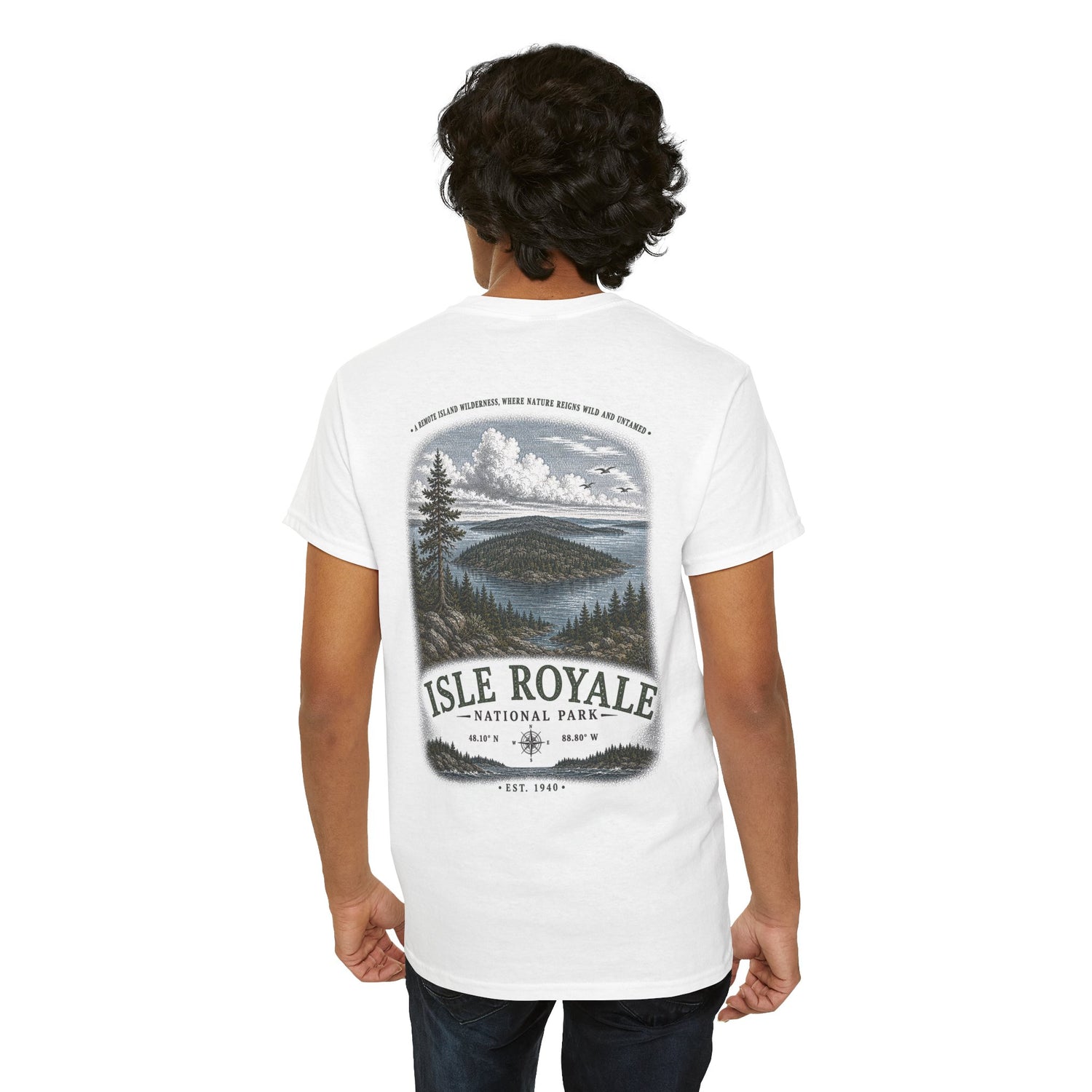 Isle Royale National Park Scenic Lake &amp; Forest Landscape T-Shirt