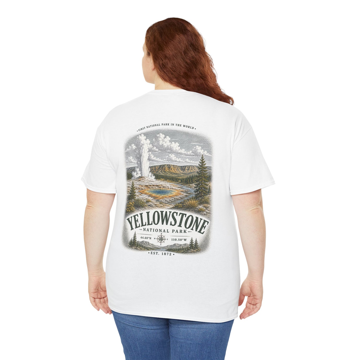 Yellowstone National Park Scenic Geyser Landscape T-Shirt