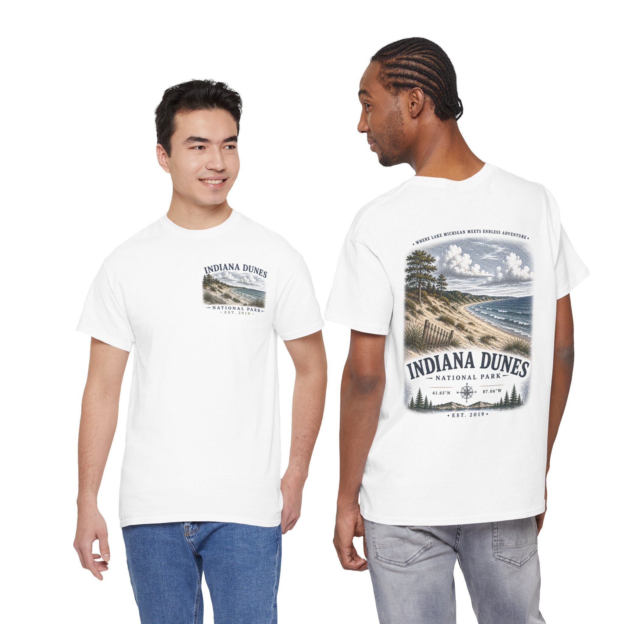Indiana Dunes National Park Scenic Beach Landscape T-Shirt