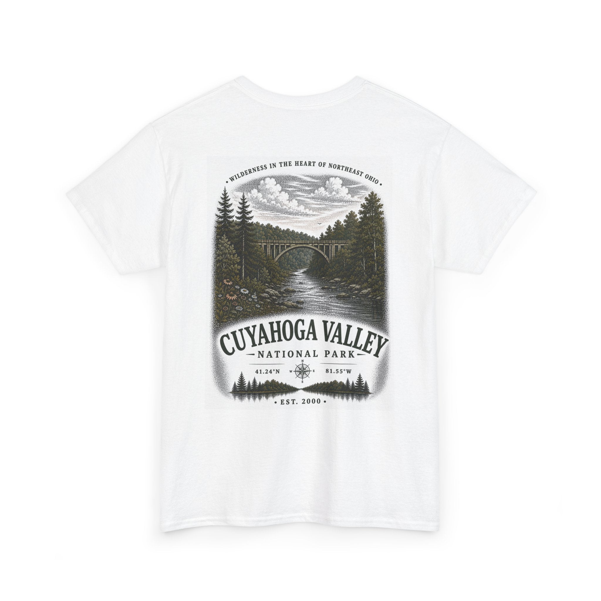 Cuyahoga Valley National Park Scenic River &amp; Forest Landscape T-Shirt