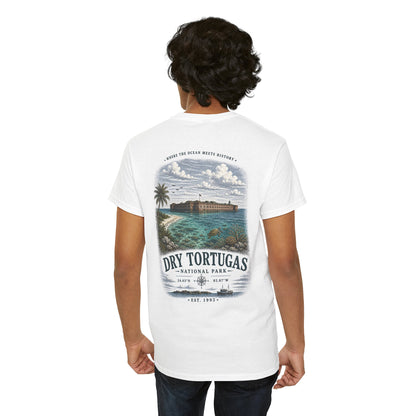Dry Tortugas National Park Scenic Vintage Beach Landscape T‑Shirt