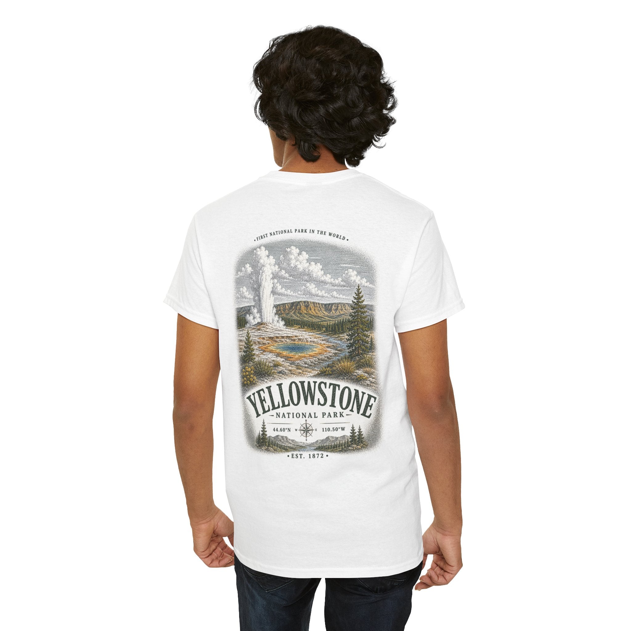 Yellowstone National Park Scenic Geyser Landscape T-Shirt