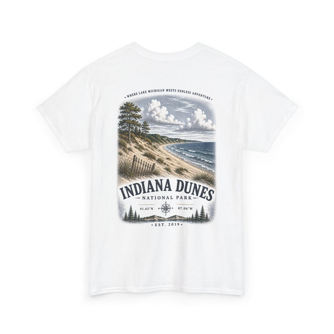 Indiana Dunes National Park Scenic Beach Landscape T-Shirt