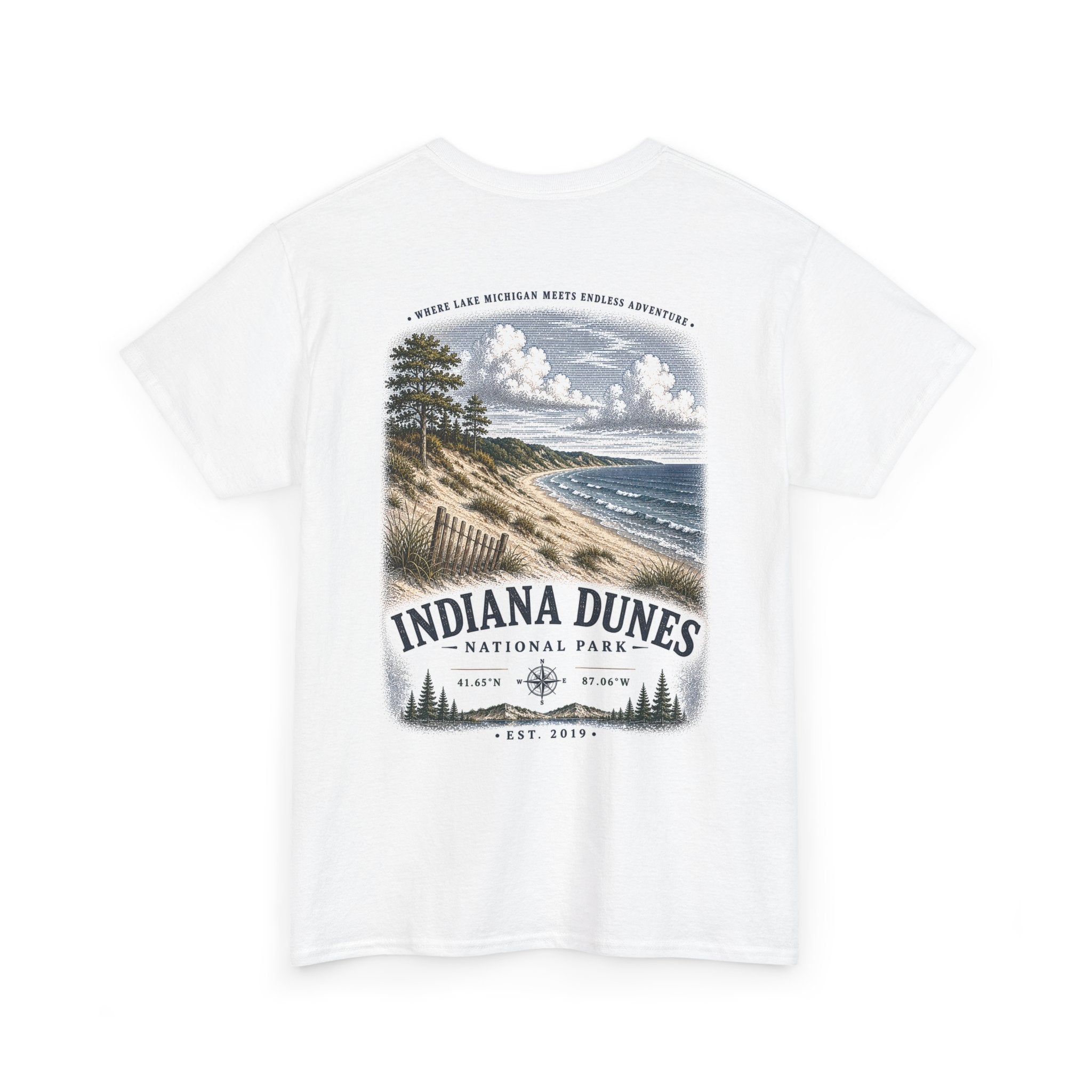 Indiana Dunes National Park Scenic Beach Landscape T-Shirt