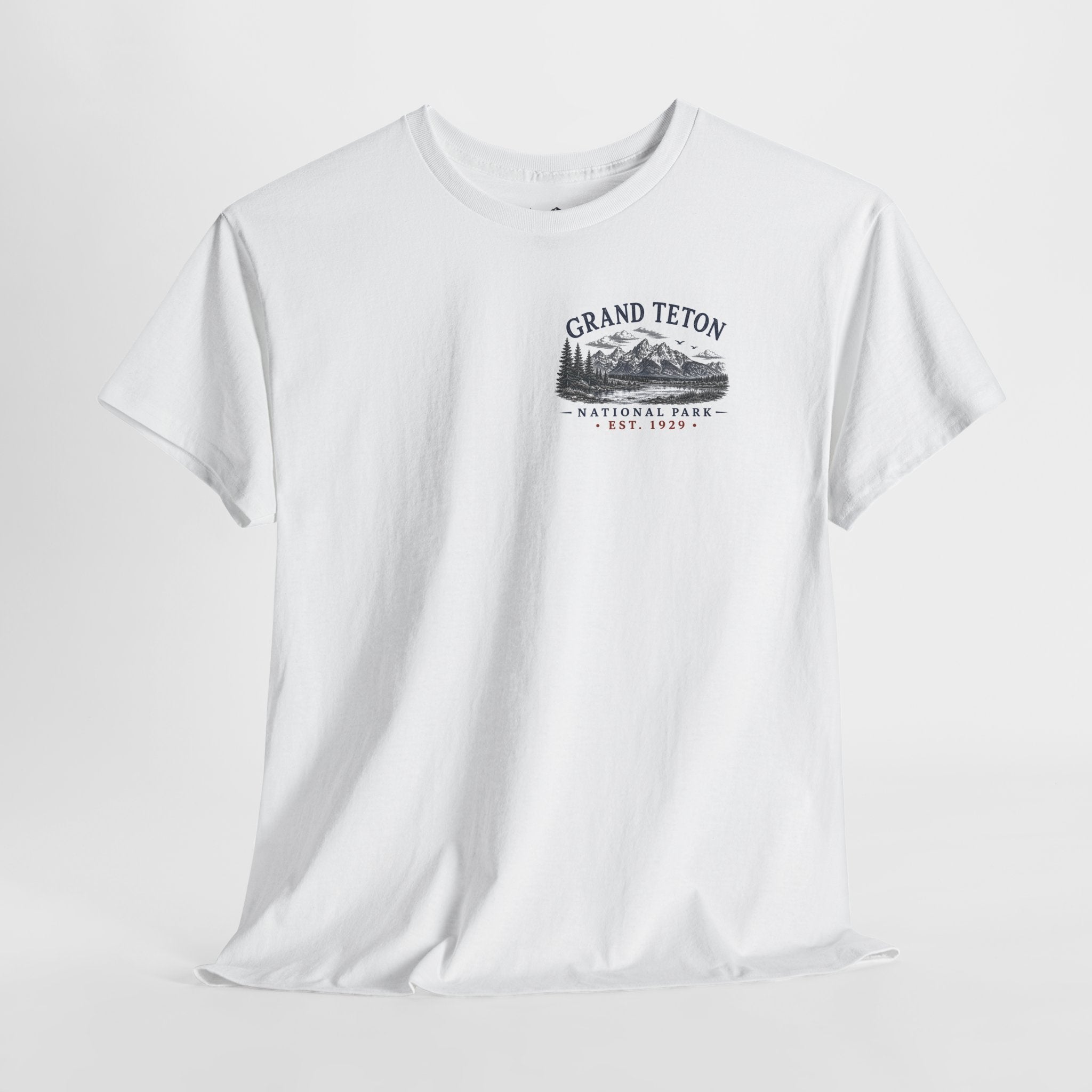 Grand Teton National Park Scenic Mountain &amp; Lake Landscape T-Shirt